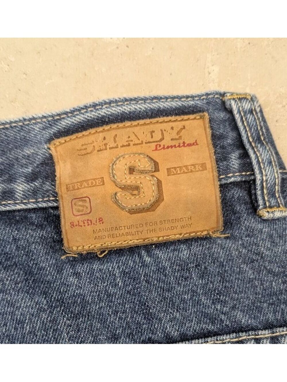 Vintage Y2K Shady Limited Baggy Blue Denim Jeans - Picture 3 of 8